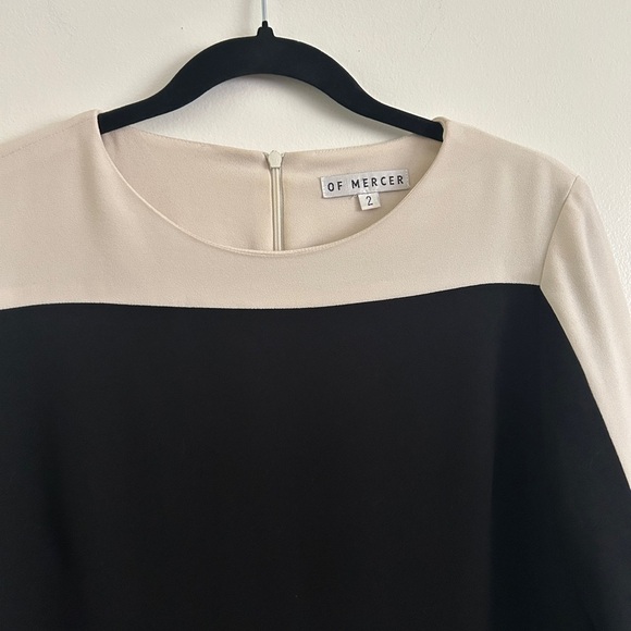 Of Mercer Chic Black and White Long Sleeve Dress - Picture 5 of 7